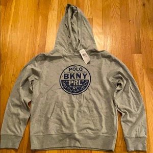 🎉HP🎉Polo Boys L14/16 gray hooded sweatshirt